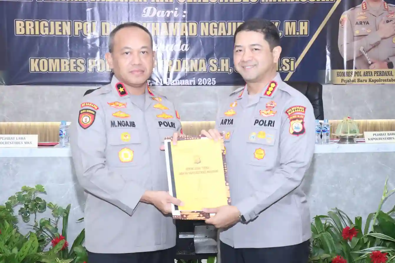 3 Pejabat Utama dan 2 Kapolsek Polrestabes Makassar Dimutasi